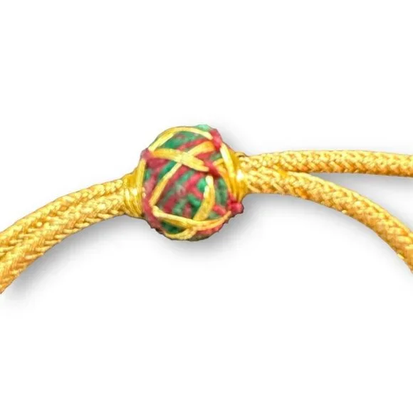 Indian Jewelry Lariat Tassel Necklace with Faux Mini Pearls accented with Leaf D - Picture 7 of 8